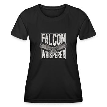 Falcon Whisperer Love Birds Hunter Falconry Hunting - Women's Functional T-Shirt - black - Front - AI Model Female 172 light (172cm)