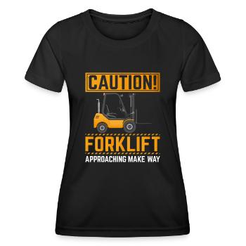 Conducteur de chariot élévateur de fourche Conducteur de chariot élévateur - T-shirt sport Femme - noir - Devant - AI Model Female 172 light (172cm)
