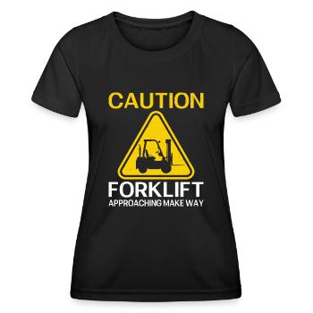 Conducteur de chariot élévateur de fourche Conducteur de chariot élévateur - T-shirt sport Femme - noir - Devant - AI Model Female 172 light (172cm)