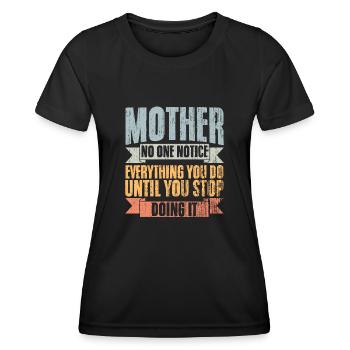 L’amour de mère vintage Personne ne remarque tout ce que vous - T-shirt sport Femme - noir - Devant - AI Model Female 172 light (172cm)