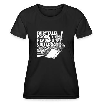 Livre rat de bibliothèque Rat de bibliothèque Fée du livre - T-shirt sport Femme - noir - Devant - AI Model Female 172 light (172cm)