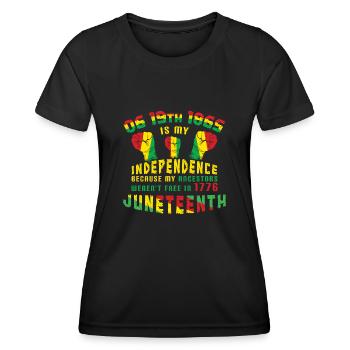 Independence Celebrate Juneteenth Black History - Frauen Funktions-T-Shirt - Schwarz - Vorne - AI Model Female 172 light (172cm)