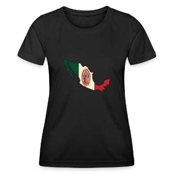 Our Lady Of Guadalupe Virgin Mary - Frauen Funktions-T-Shirt - Schwarz - Vorne - AI Model Female 172 light (172cm)
