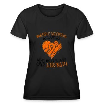 Ms-conscience débarrassons-nous de la sclérose en plaques - T-shirt sport Femme - noir - Devant - AI Model Female 172 light (172cm)
