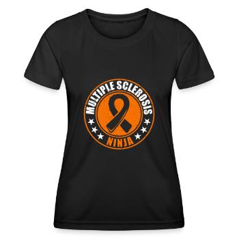 Ms-conscience Sclérose en plaques Ninja - T-shirt sport Femme - noir - Devant - AI Model Female 172 light (172cm)