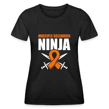 Ms-conscience Sclérose en plaques Ninja - T-shirt sport Femme - noir - Devant - AI Model Female 172 light (172cm)