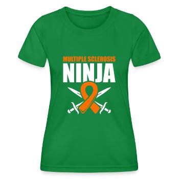 Ms-conscience Sclérose en plaques Ninja - T-shirt sport Femme - vert - Devant - AI Model Female 172 dark (172cm)