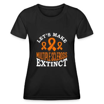 Ms-conscience débarrassons-nous de la sclérose en plaques - T-shirt sport Femme - noir - Devant - AI Model Female 172 light (172cm)