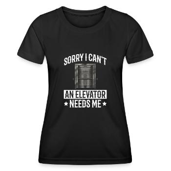 Entwurf Eines Aufzugsinstallateurs Für Einen - Frauen Funktions-T-Shirt - Schwarz - Vorne - AI Model Female 172 light (172cm)