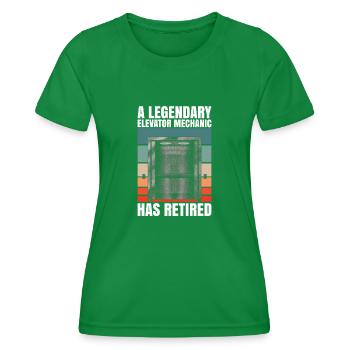 Pensioniertes Aufzugsmechaniker-design Für - Women's Functional T-Shirt - kelly green - Front - AI Model Female 172 dark (172cm)
