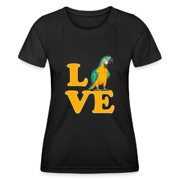 Yellow-breasted Macaw Parrot Blue And Yellow Macaw - Women's Functional T-Shirt - black - Front - AI Model Female 172 light (172cm)