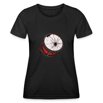 Fanfahrenzug Spielmannszug Trommel - Frauen Funktions-T-Shirt - Schwarz - Vorne - AI Model Female 172 light (172cm)