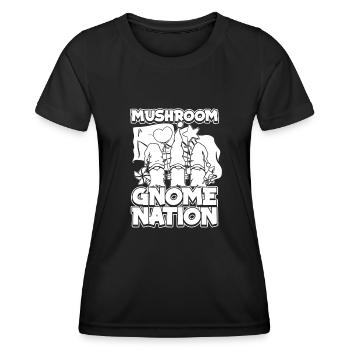Pilzsammler Pilze Nation Pilzzwerg - Frauen Funktions-T-Shirt - Schwarz - Vorne - AI Model Female 172 light (172cm)