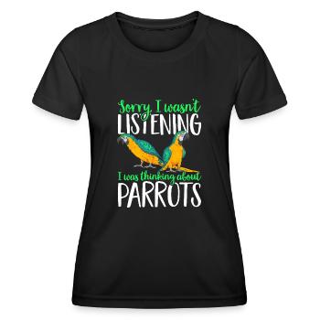 Yellow-breasted Macaw Parrot Blue And Yellow Macaw - Women's Functional T-Shirt - black - Front - AI Model Female 172 light (172cm)