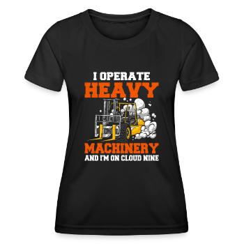 Gabelstaplerfahrer Gabelstapler Staplerfahrer - Frauen Funktions-T-Shirt - Schwarz - Vorne - AI Model Female 172 light (172cm)