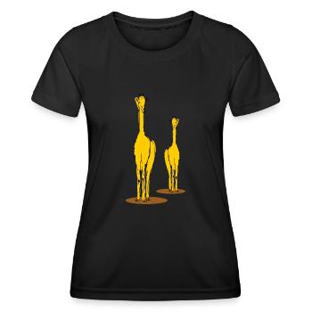 Giraffe Abstract Giraffe - Women's Functional T-Shirt - black - Front - AI Model Female 172 light (172cm)