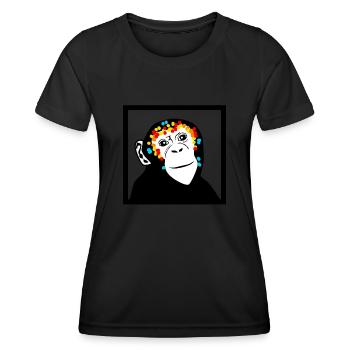 Singe Singe Visage Singe - T-shirt sport Femme - noir - Devant - AI Model Female 172 light (172cm)