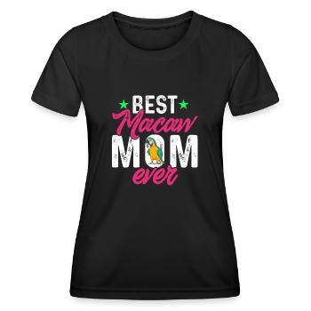Yellow-breasted Macaw Parrot Blue And Yellow Macaw - Women's Functional T-Shirt - black - Front - AI Model Female 172 light (172cm)
