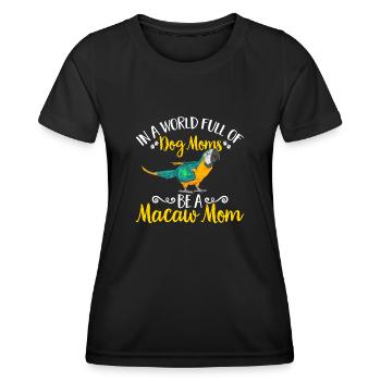 Yellow-breasted Macaw Parrot Blue And Yellow Macaw - Women's Functional T-Shirt - black - Front - AI Model Female 172 light (172cm)