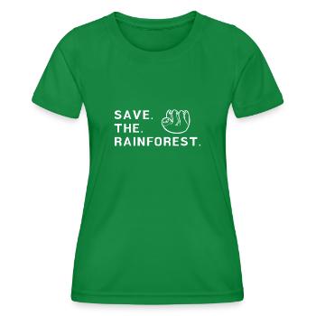 Sauvez la forêt tropicale - T-shirt sport Femme - vert - Devant - AI Model Female 172 dark (172cm)