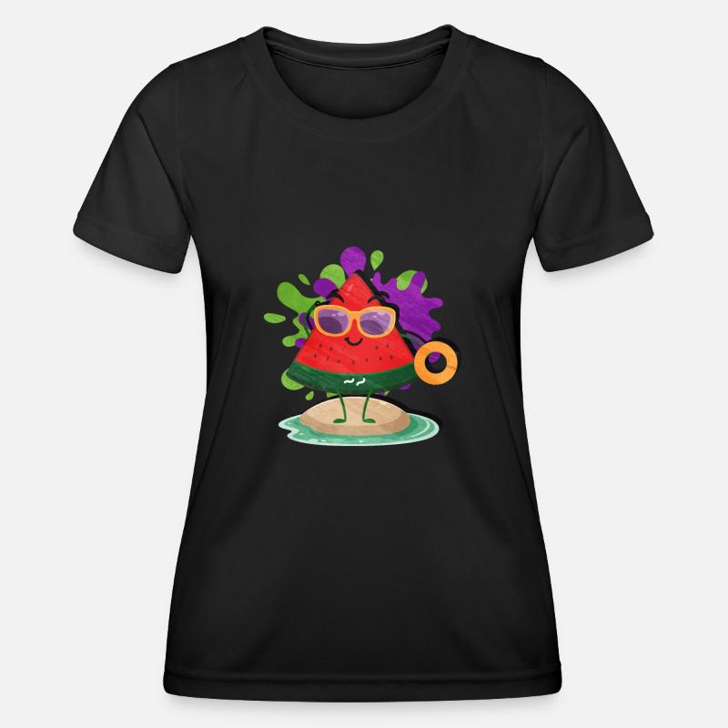 Pastèque - T-shirt sport Femme - noir