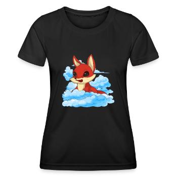Forest Animal Lover Animal Lover Gift Cloud Fox - Women's Functional T-Shirt - black - Front - AI Model Female 172 light (172cm)