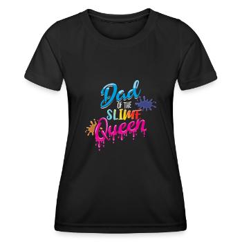 Papa Von Schleim Kind Liebe Schleimliebhaber Bunter Schleim - Frauen Funktions-T-Shirt - Schwarz - Vorne - AI Model Female 172 light (172cm)