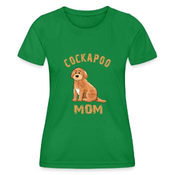 Cockapoo Mom - Women's Functional T-Shirt - kelly green - Front - AI Model Female 172 dark (172cm)