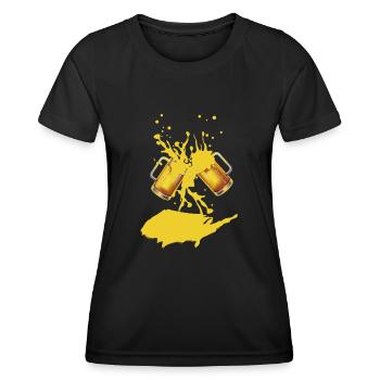 4 juillet Beer USA - T-shirt sport Femme - noir - Devant - AI Model Female 172 light (172cm)