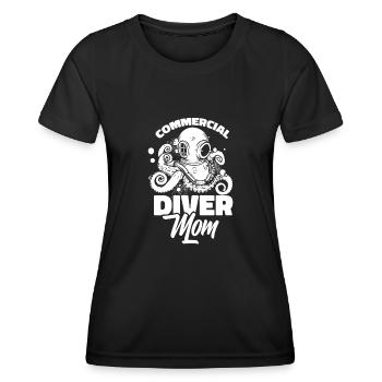 Plongeurs Plongée commerciale - T-shirt sport Femme - noir - Devant - AI Model Female 172 light (172cm)