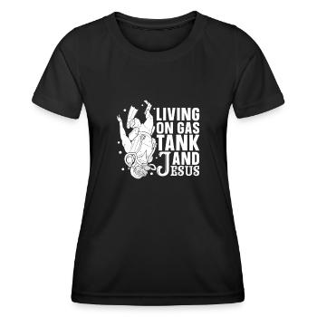 Plongeurs Plongée commerciale - T-shirt sport Femme - noir - Devant - AI Model Female 172 light (172cm)