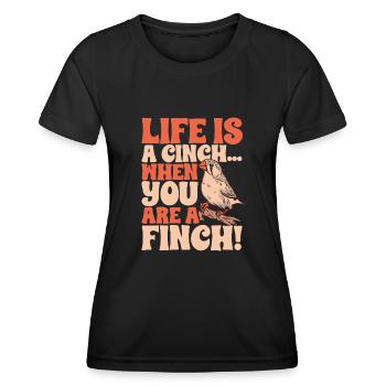 Zebra Finches Bird Zebra Finch - Women's Functional T-Shirt - black - Front - AI Model Female 172 light (172cm)
