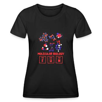 Biologie Biologiste Molécules Biologiste moléculaire - T-shirt sport Femme - noir - Devant - AI Model Female 172 light (172cm)