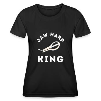 Bouche de Juif Harpe Mâchoire Harpe Basse - T-shirt sport Femme - noir - Devant - AI Model Female 172 light (172cm)