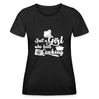 Cuisinier Cuisine Cuisine Chapeau de chef - T-shirt sport Femme - noir - Devant - AI Model Female 172 light (172cm)