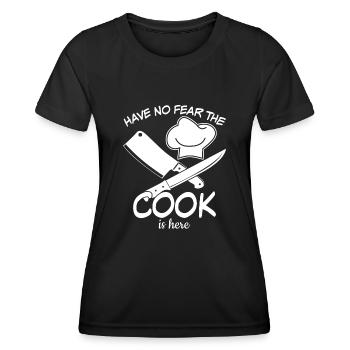 Chef cuisinier Chef de cuisine - T-shirt sport Femme - noir - Devant - AI Model Female 172 light (172cm)