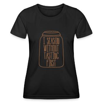 Restaurant Salzstreuer Gewürze Essen - Frauen Funktions-T-Shirt - Schwarz - Vorne - AI Model Female 172 light (172cm)