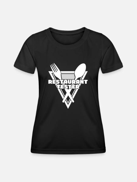 Restauranttester Restaurant Kochmesser - Frauen Funktions-T-Shirt - Schwarz
