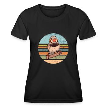 Zebra Finches Bird Zebra Finch - Women's Functional T-Shirt - black - Front - AI Model Female 172 light (172cm)