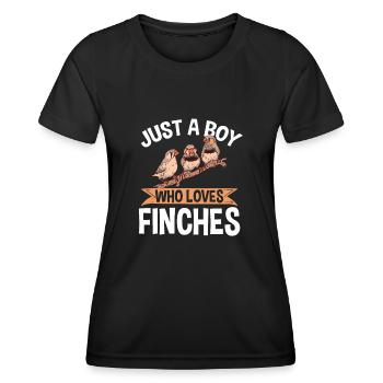 Zebra Finches Bird Zebra Finch - Women's Functional T-Shirt - black - Front - AI Model Female 172 light (172cm)