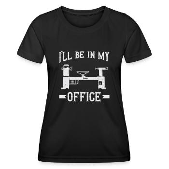 Woodturning Woodturning Wood Lathe Lathe - Women's Functional T-Shirt - black - Front - AI Model Female 172 light (172cm)