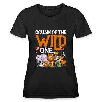 Safari Faune Afrique Le Big 5 Zoologie - T-shirt sport Femme - noir - Devant - AI Model Female 172 light (172cm)
