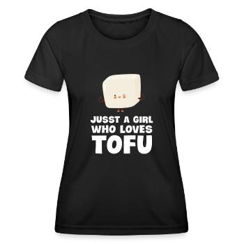 Just a Girl Who Loves Tofus - Women's Functional T-Shirt - black - Front - AI Model Female 172 light (172cm)