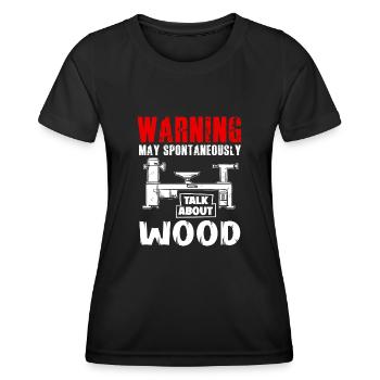 Woodturning Woodturning Wood Lathe Lathe - Women's Functional T-Shirt - black - Front - AI Model Female 172 light (172cm)