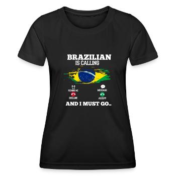 Brazil - Women's Functional T-Shirt - black - Front - AI Model Female 172 light (172cm)