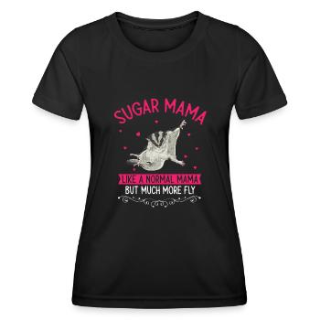Short-headed glider Sugar Glider - Women's Functional T-Shirt - black - Front - AI Model Female 172 light (172cm)