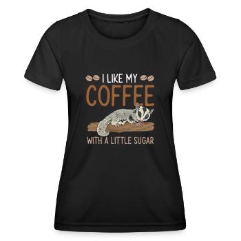 Short-headed glider Sugar Glider - Women's Functional T-Shirt - black - Front - AI Model Female 172 light (172cm)