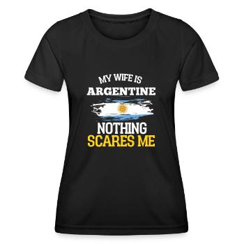 Argentina - Women's Functional T-Shirt - black - Front - AI Model Female 172 light (172cm)