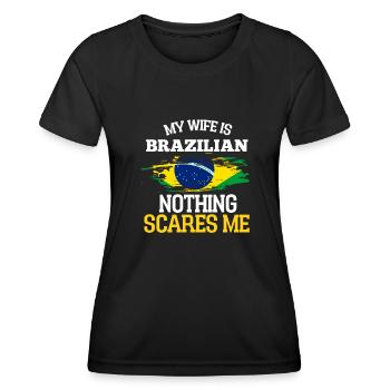Brazil - Women's Functional T-Shirt - black - Front - AI Model Female 172 light (172cm)