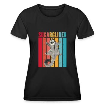 Short-headed glider Sugar Glider - Women's Functional T-Shirt - black - Front - AI Model Female 172 light (172cm)